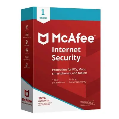 McAfee Internet Security Antivirus - 1 Device 1 Year